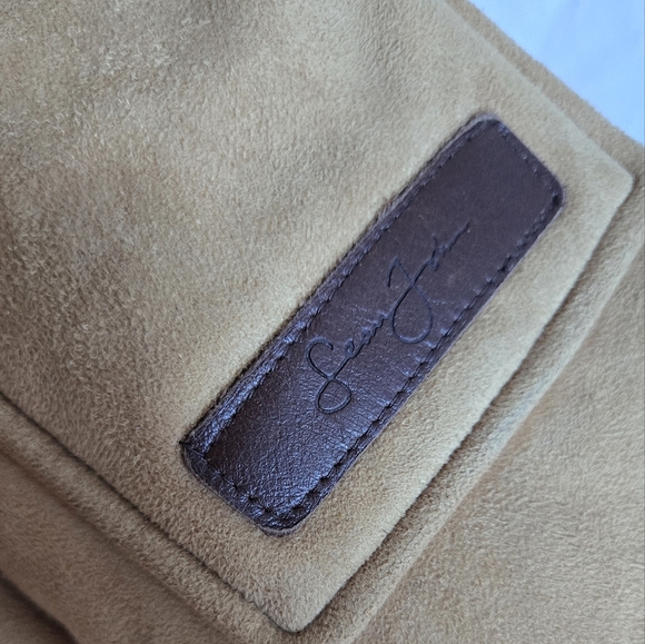 Vintage Faux Suede Fuzzy Lining Bomber Jacket EUC - Picture 9 of 12